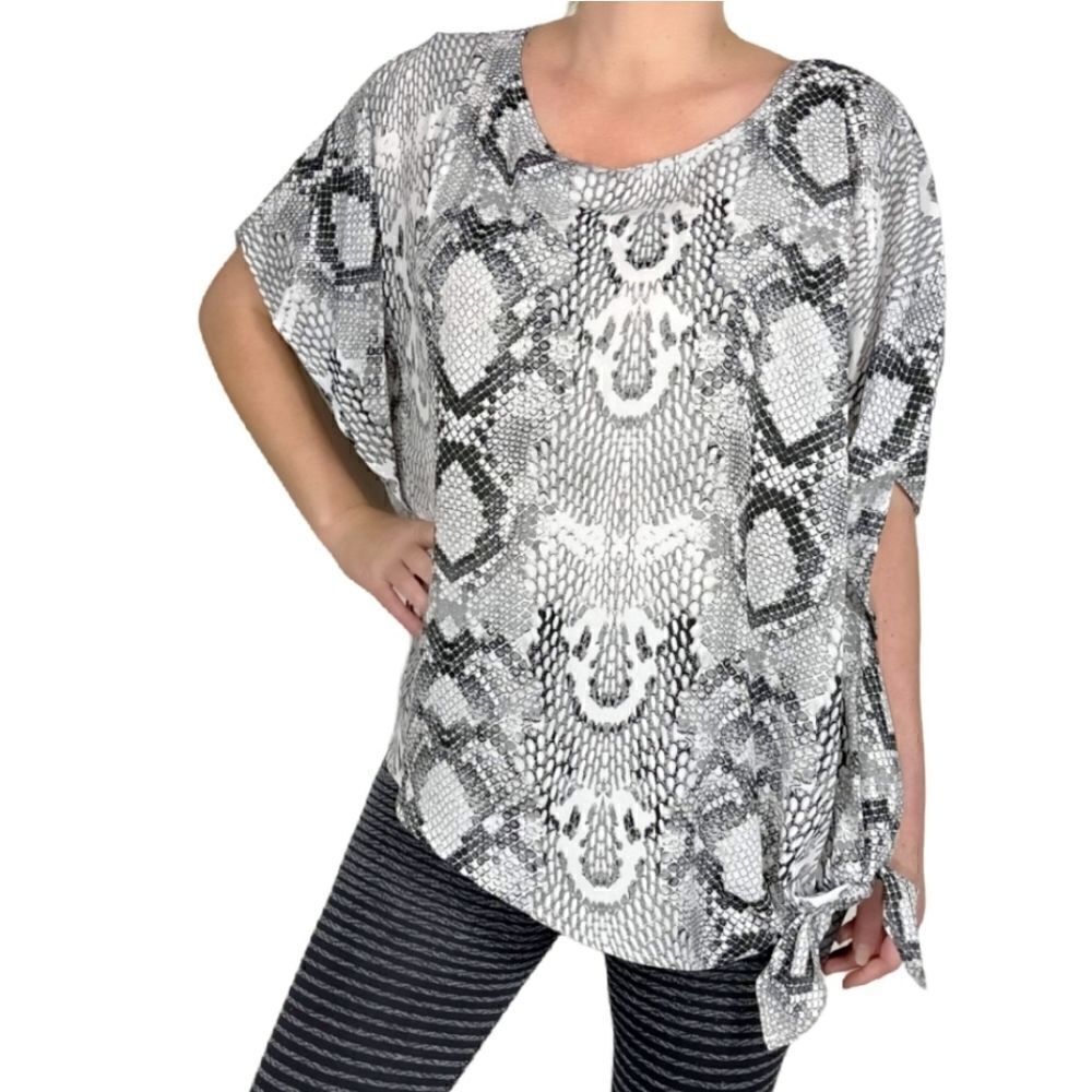 Zac & Rachel Animal Print Side Knot Top